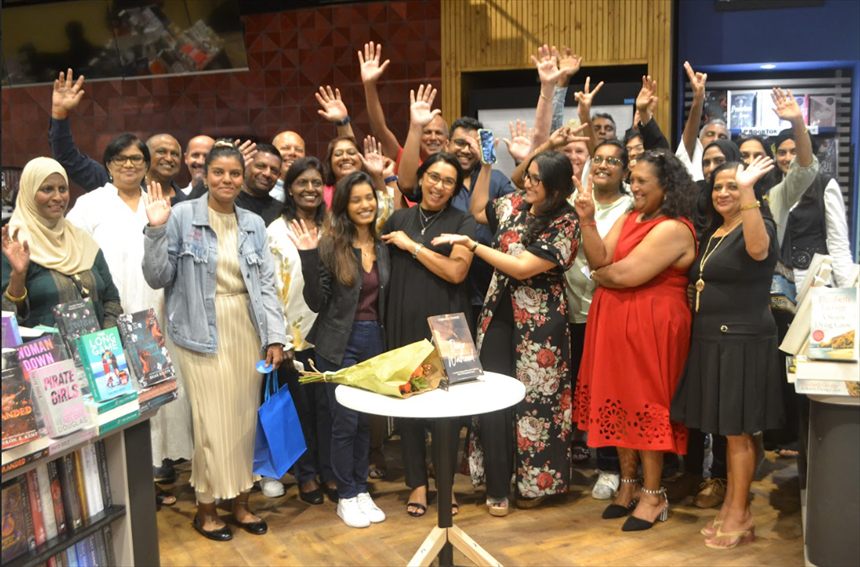 Celebration with guests at the launch